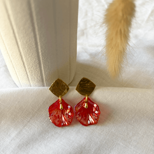 Boucles d&#039;oreilles LOUNA Corail